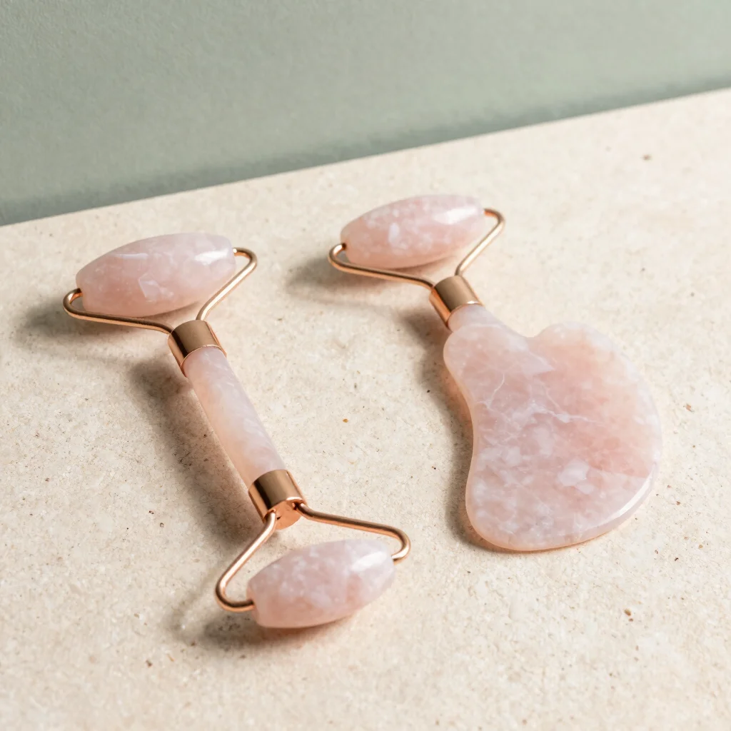 Kit Escultura Facial Gua Sha Quartzo